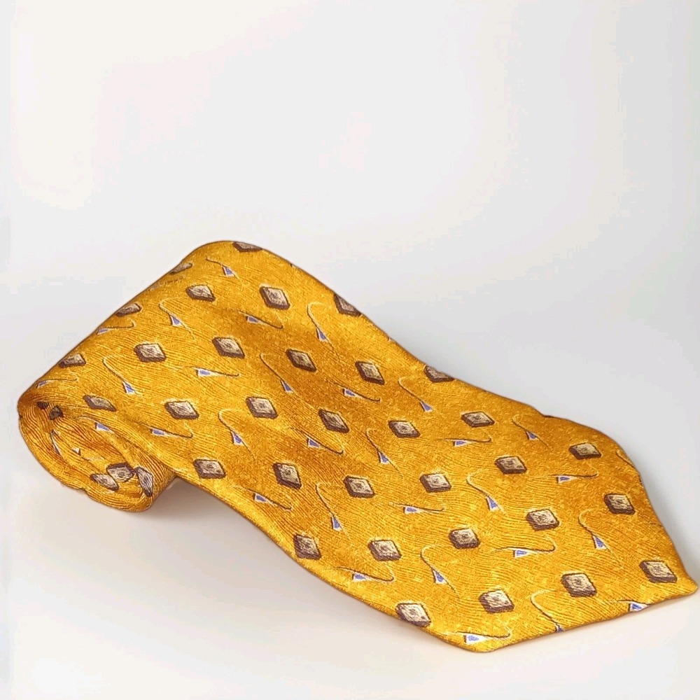 Robert Talbott‎ Studio Gold Stripe Mens Neck Tie